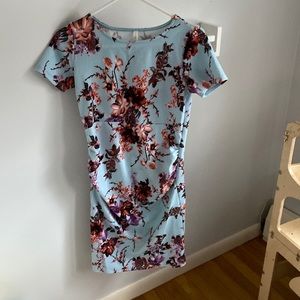 Pink Blush Maternity Flowered Dress